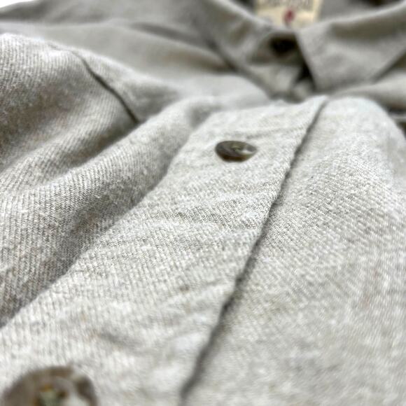 Bass Pro Shop (XL) Red Head Brand Solid Flannel Long-Sleeve Shirt Beige-Khaki - Picture 13 of 14